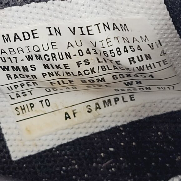 Nike Women's Racer Peach Pink Black White FS Lite Run 4 Athletic Sneakers Size 8 - Picture 6 of 7